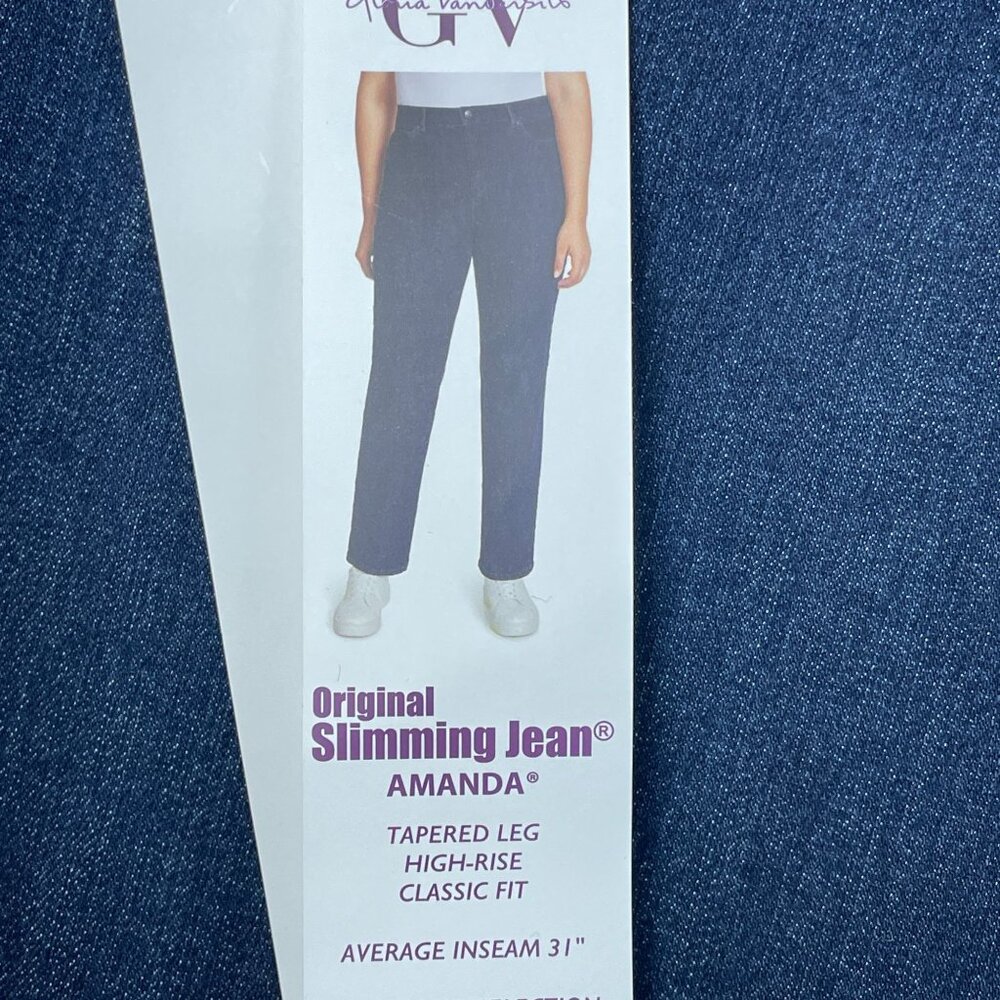 Gloria Vanderbilt Amanda Women's 14 High-Rise Slimming Jeans Tapered Leg n1238 - Picture 12 of 13